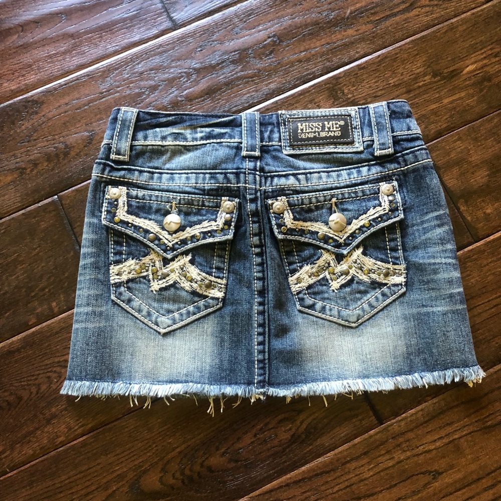 Womens “Miss Me” Denim Skirt